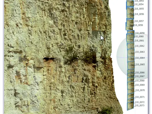 Drohnenbasierte Aufnahme der Stratigraphie der Jura-Ablagerungen Steinbruch Schorr, Wattendorf