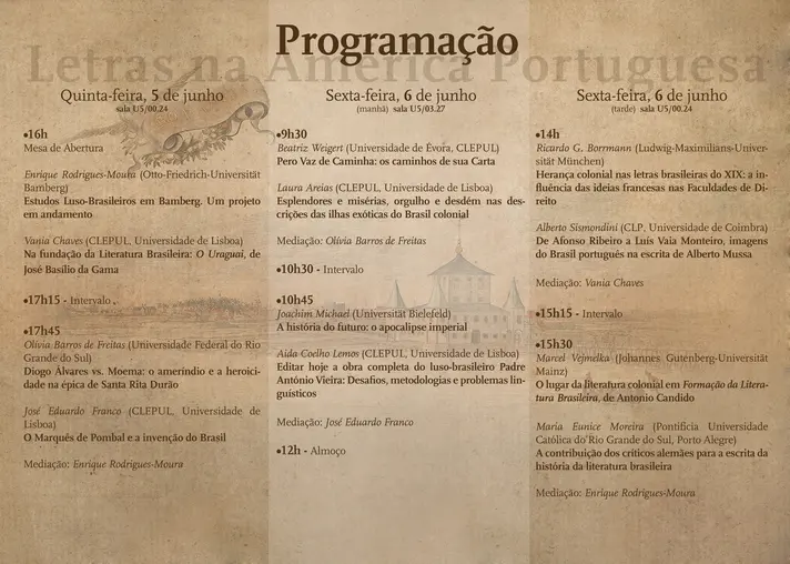 Programa do evento, Bamberg, 2014