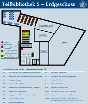 Plan Erdgeschoss Teilbibliothek 5