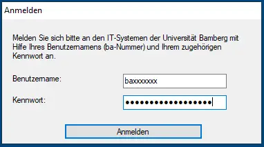 Login am Datennetz und Netzlaufwerken