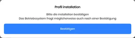 View Profile Confirm installation