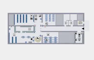 Grundriss Erdgeschoss der Teilbibliothek 2 aus dem Rauminfosystem